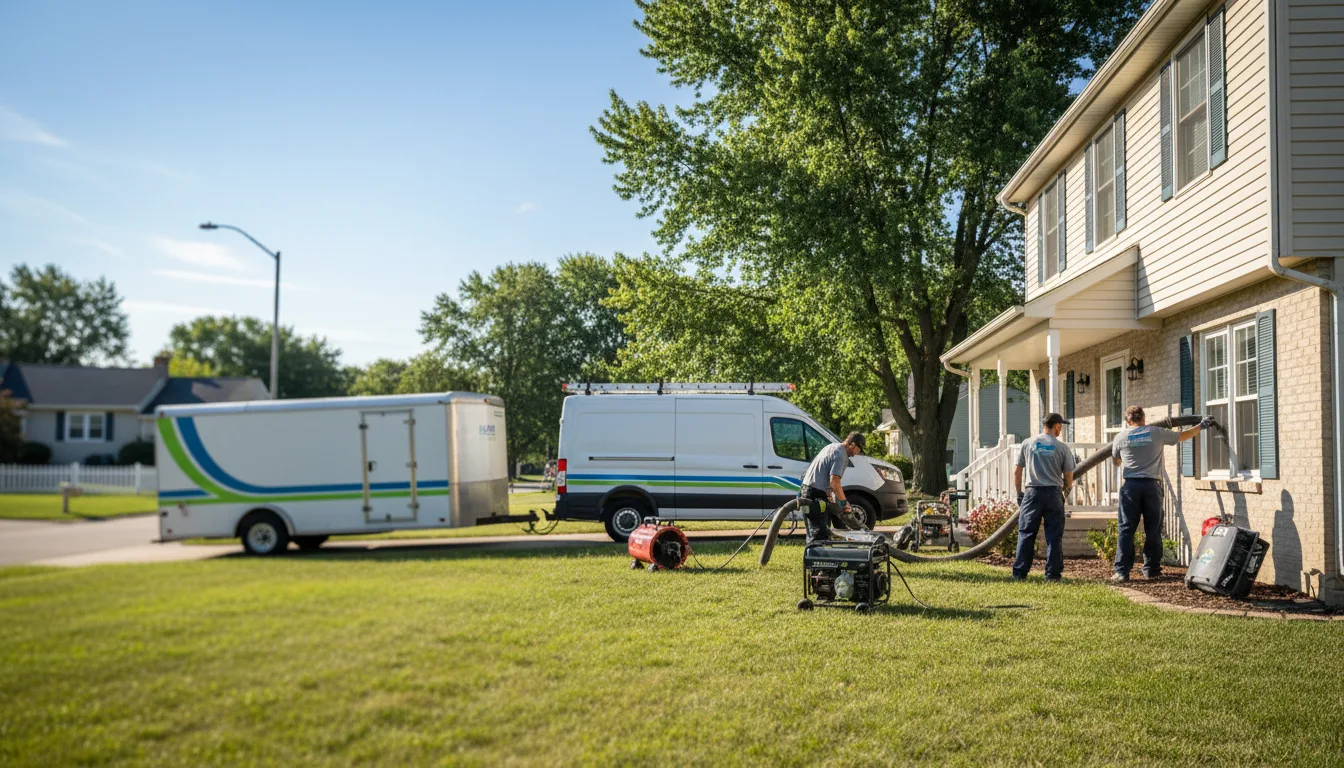 Flooded Basement Restoration And Cleanup With Repair in Worthington, IN near me